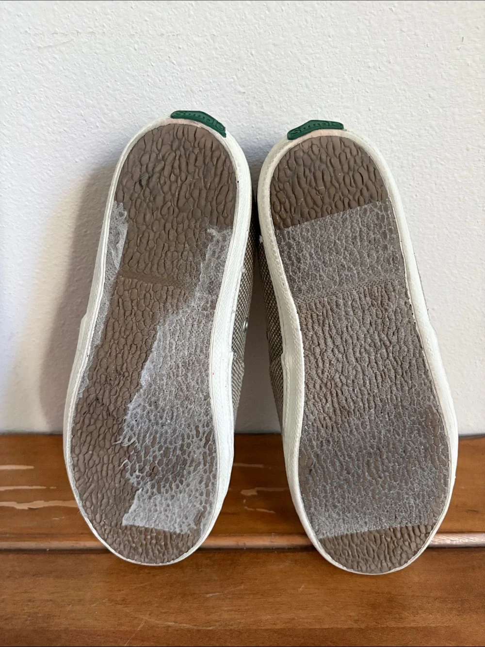 Simple Tan Cork-Textured Insole Casual Slip On Sneakers Size 8